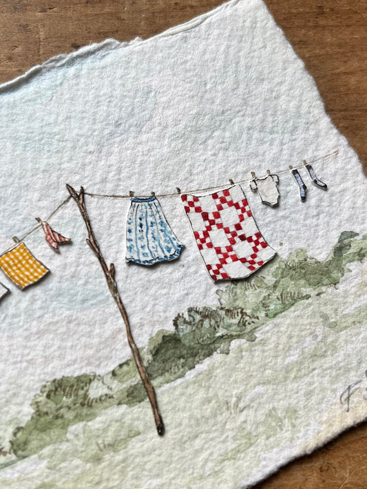 Washing Line Papercut