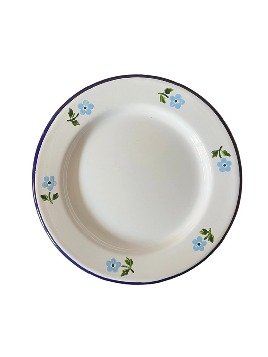 Enamel Bowl and Plate Set