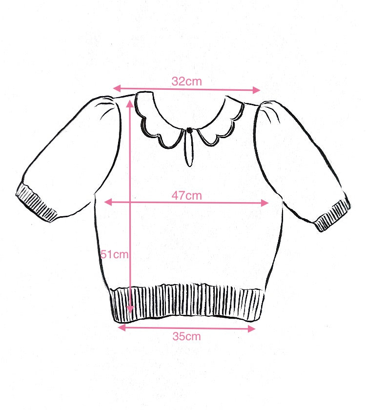 Pink Scalloped Collar Jumper