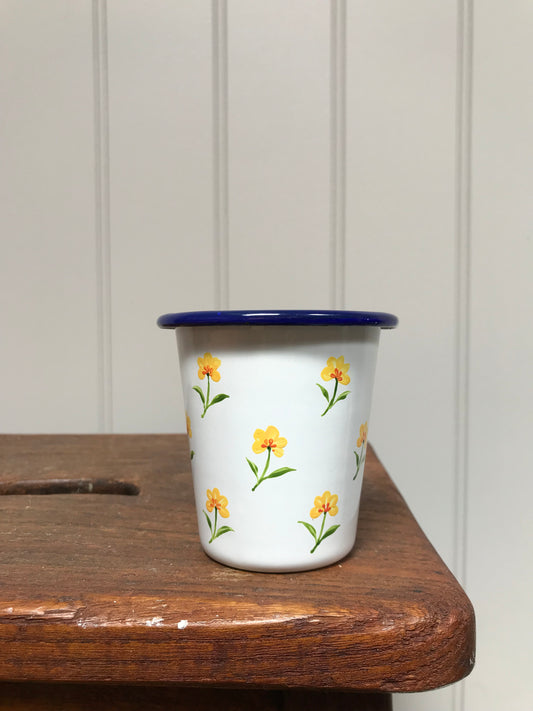 handpainted enamel tumbler
