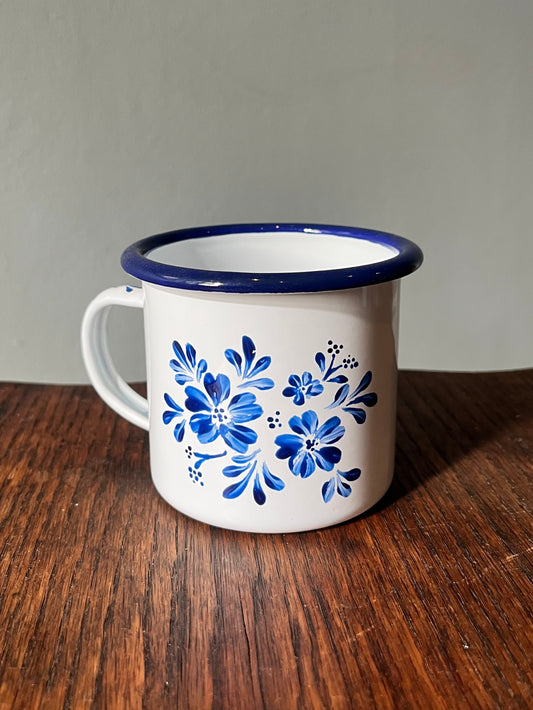 Single Enamel Mug - Delft Blue