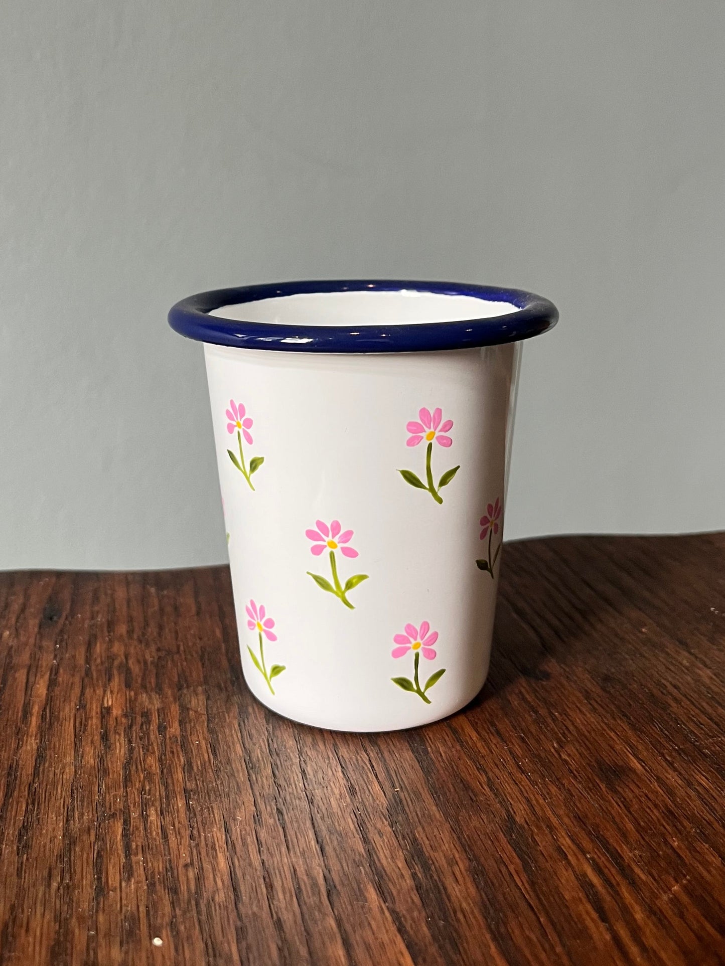 Enamel Tumbler - Pink Daisy