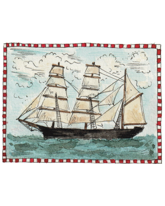Ship Matchbox Miniature Print