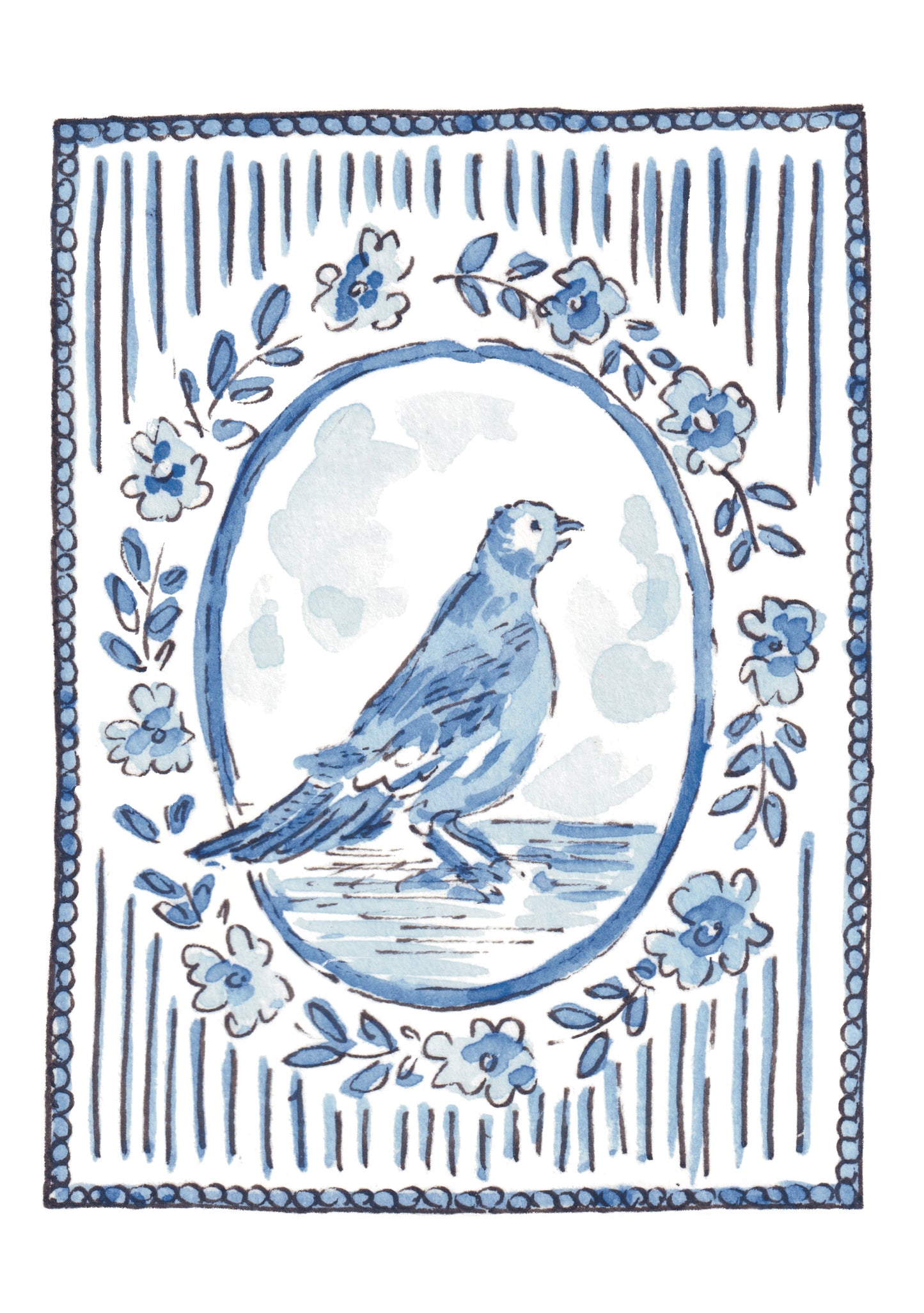 Pigeon Matchbox Miniature Print
