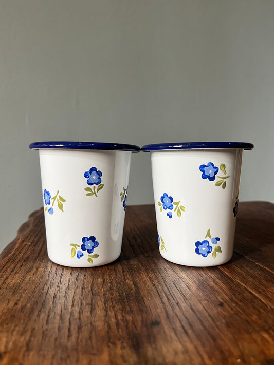 Pair of Enamel Tumblers - Blue Alpine
