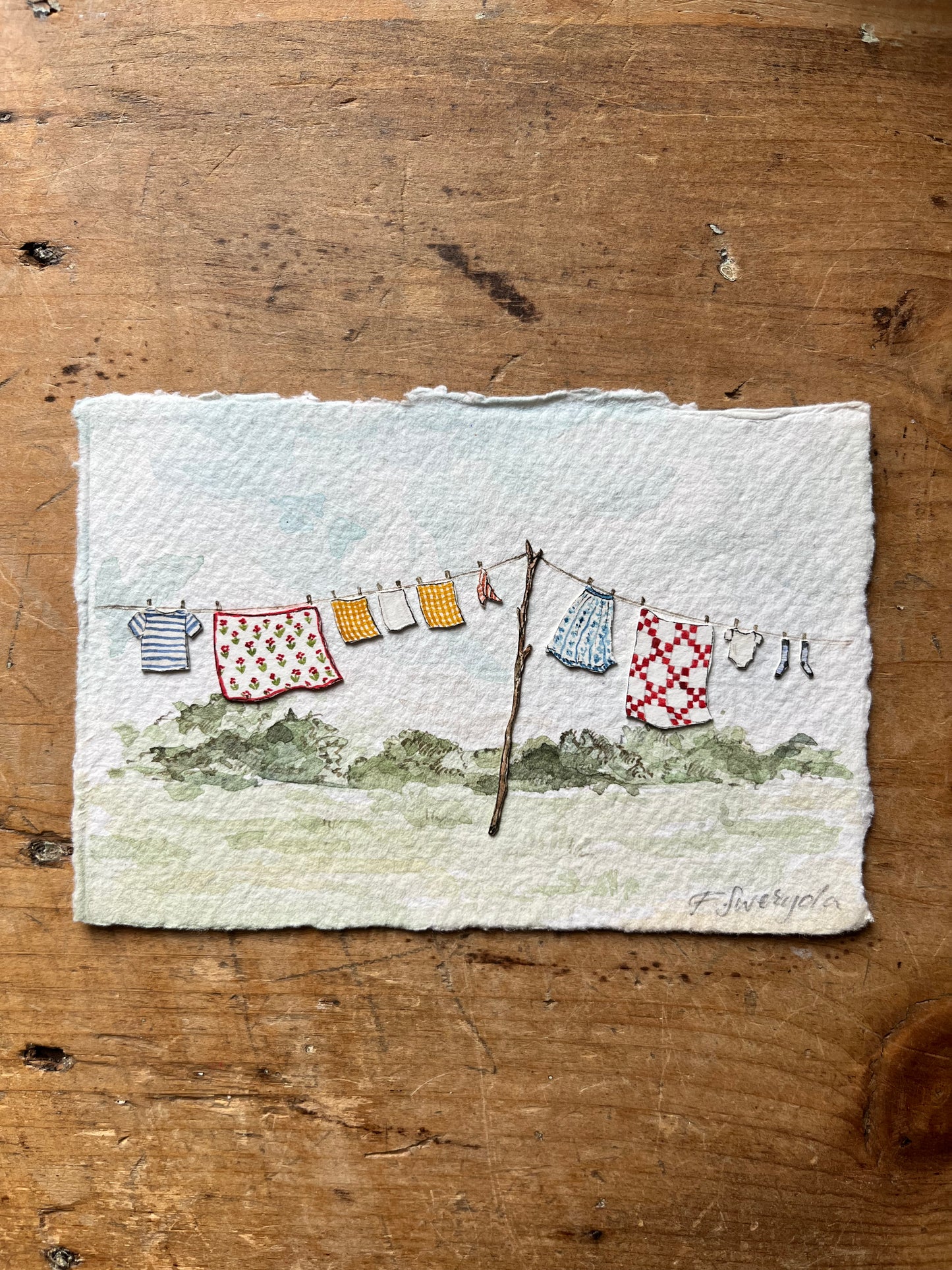 Washing Line Papercut