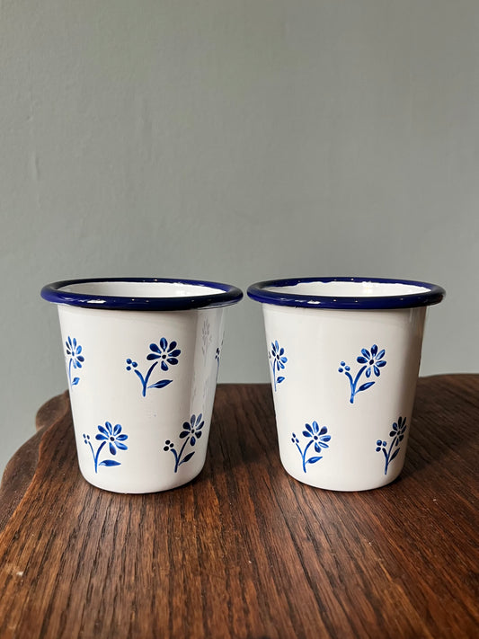 Pair of Enamel Tumblers - Dandelion