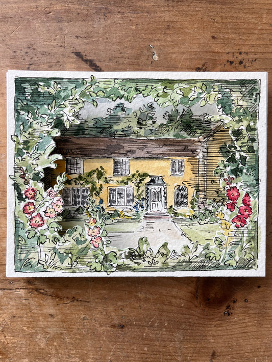 Hollyhock Garden Papercut Pop-up