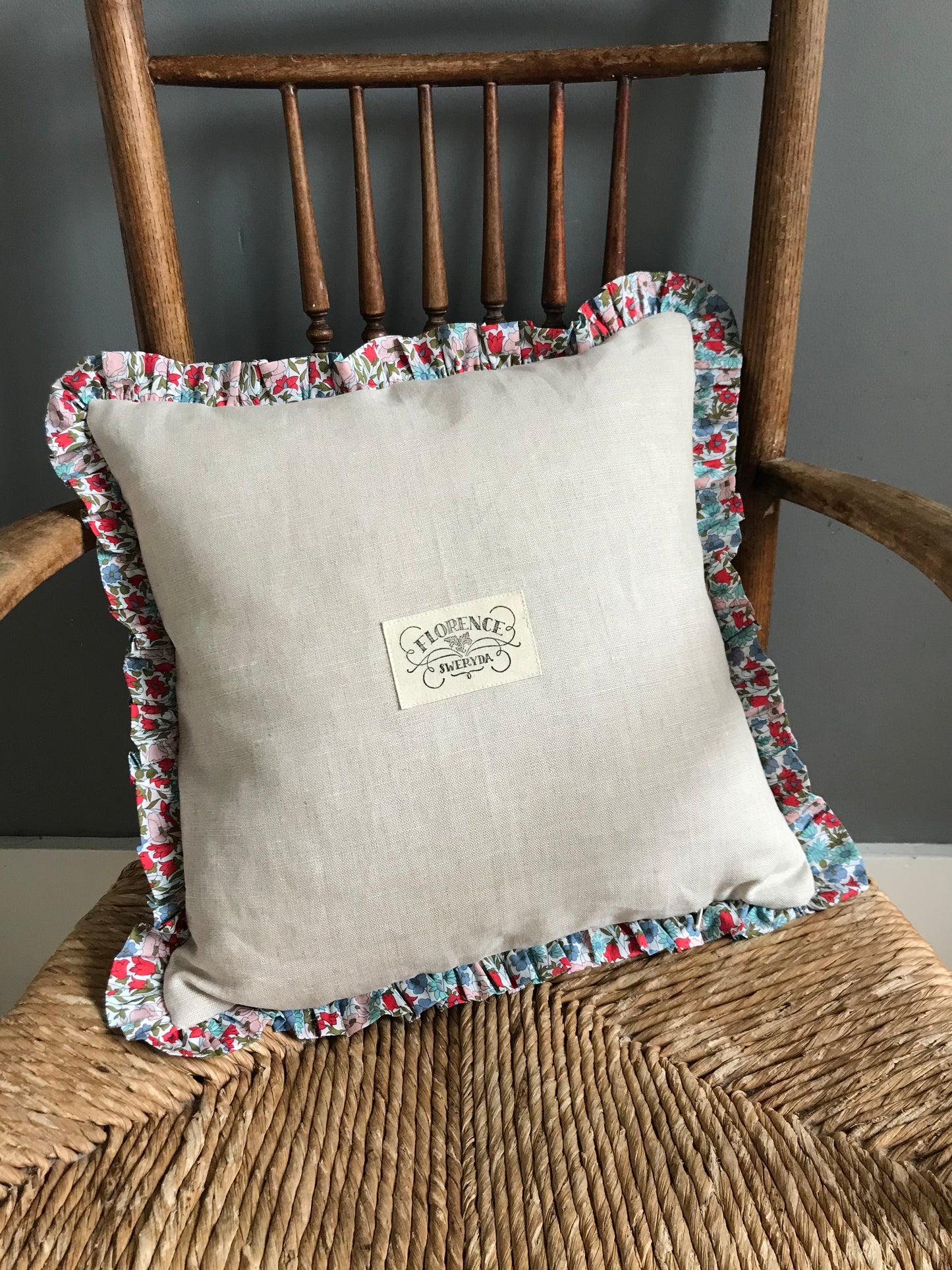 Square Liberty Print Patchwork Cushion Felicity