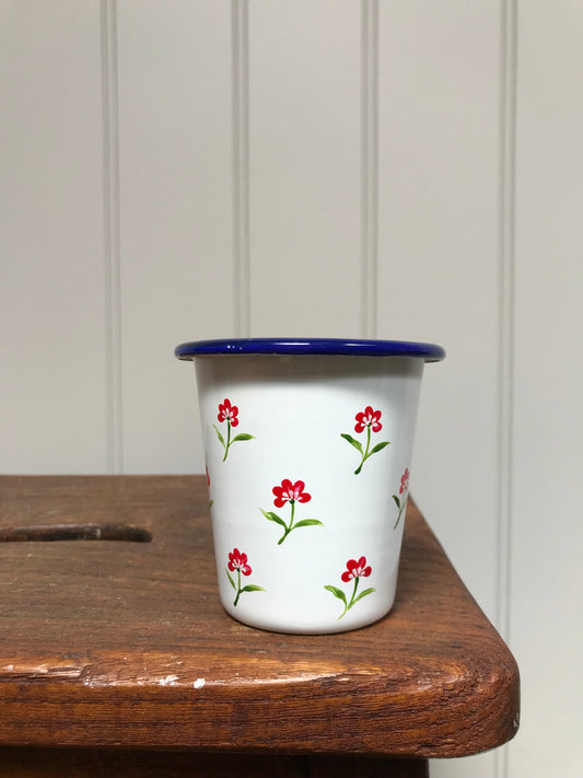 handpainted enamel tumbler