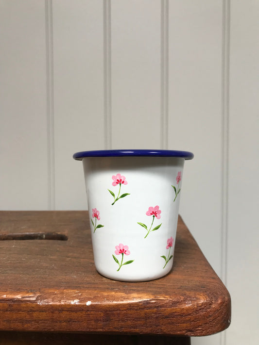 handpainted enamel tumbler